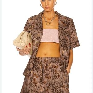 GANNI
Floral Poplin Button-Down Shirt